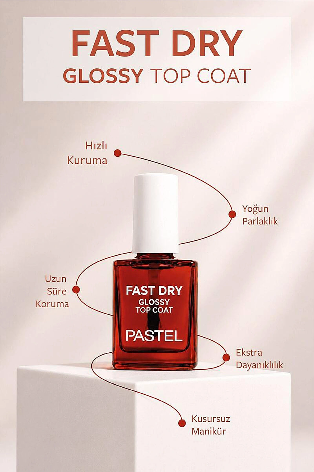 Şeffaf Pastel Fast Dry Glossy Top Coat 469057
