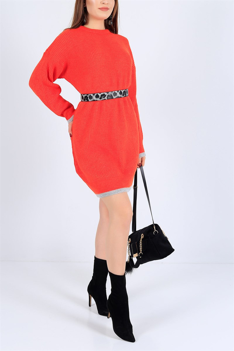 Selanik Örme Turuncu Triko Tunik 25857B