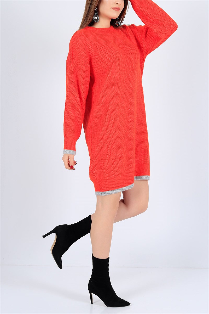 Selanik Örme Turuncu Triko Tunik 25857B
