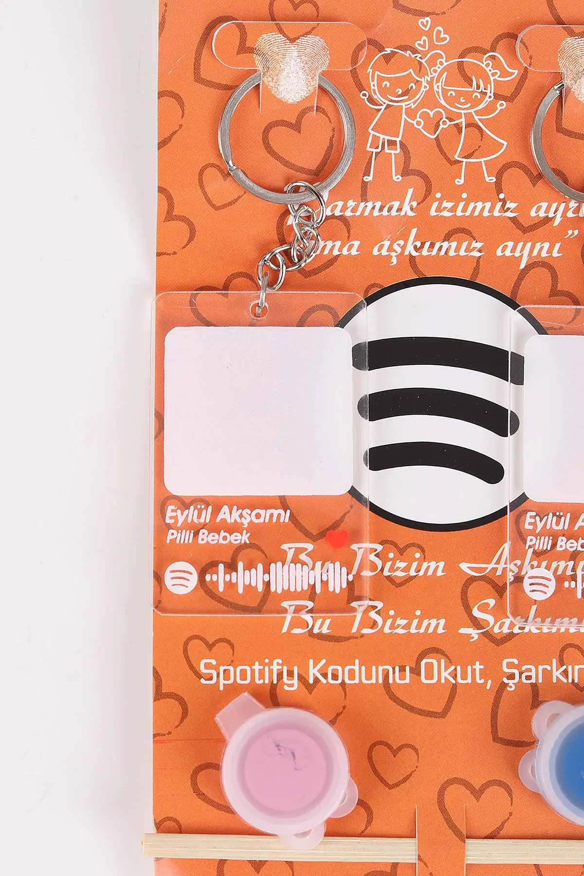 Sevgili Parmak Izi Anahtarlık Seti (Eylül Akşamı - Pilli Bebek ) 473919