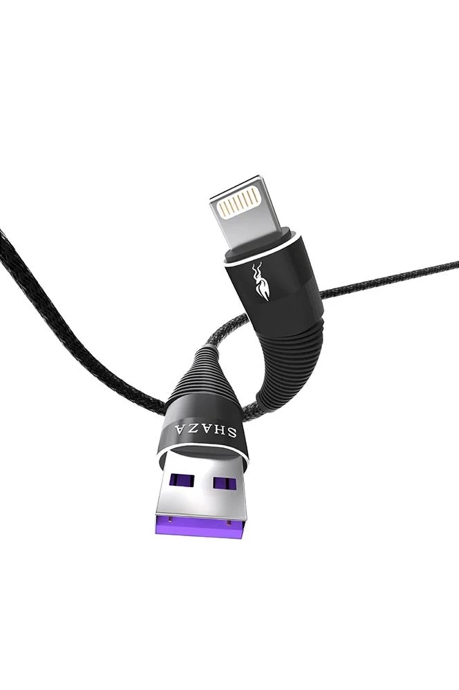 Shaza Usb-A To Lightning 5A 100W Örgülü Hızlı Şarj ve Data Kablosu- 1 Metre 291963