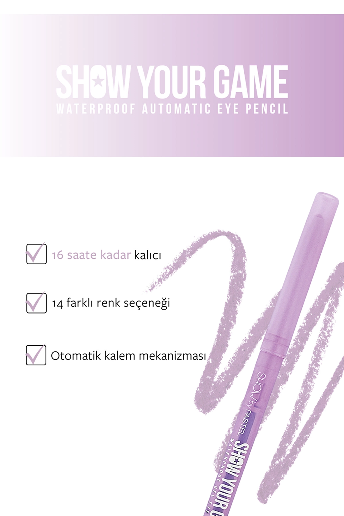 Show By Pastel Show Your Game Waterproof Gel Eye Pencil - Suya Dayanıklı Jel Göz Kalemi 404 313481
