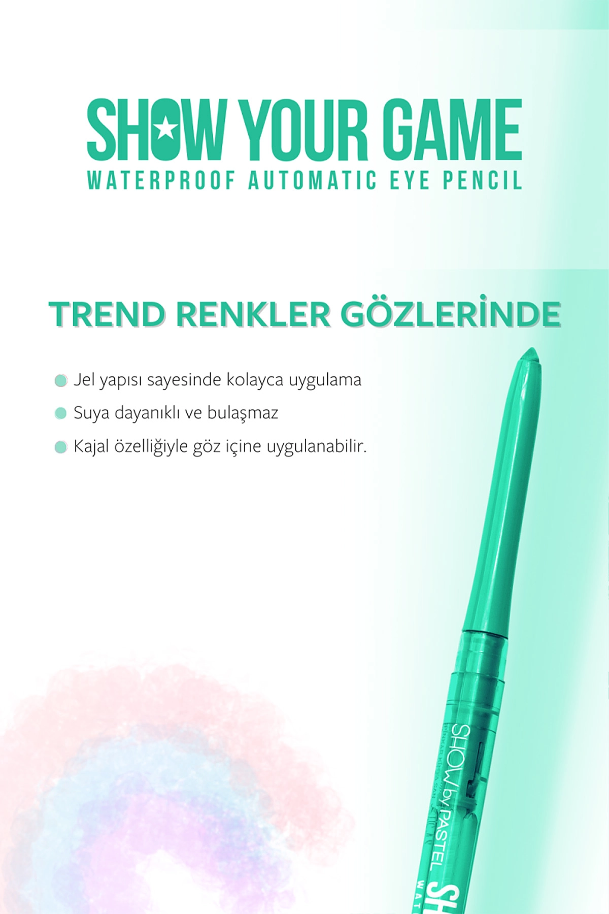Show By Pastel Show Your Game Waterproof Gel Eye Pencil - Suya Dayanıklı Jel Göz Kalemi 411 313443