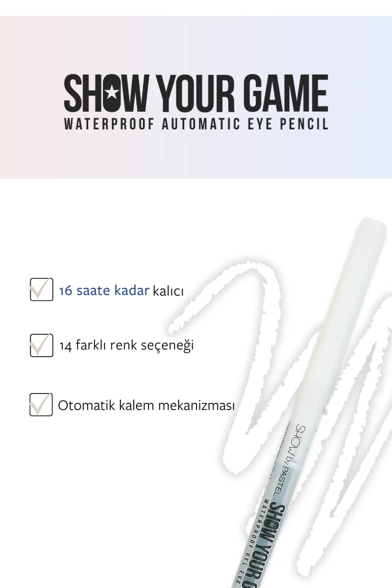 Show by PastelShow Your Game Waterproof Gel Eye Pencil - Jel Göz Kalemi 405 248660