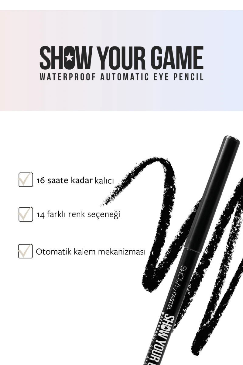 Show by PastelShow Your Game Waterproof Gel Eye Pencil - Jel Göz Kalemi 406 248667