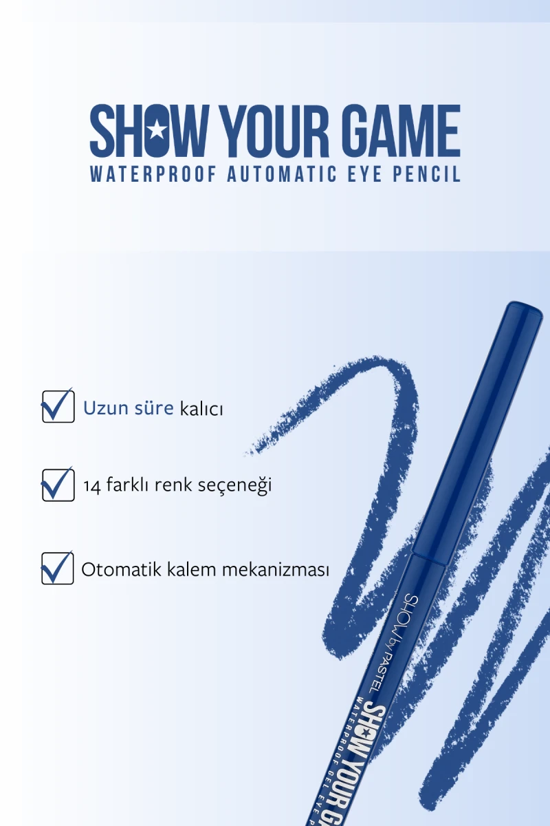Show by PastelShow Your Game Waterproof Gel Eye Pencil - Jel Göz Kalemi 413 250519