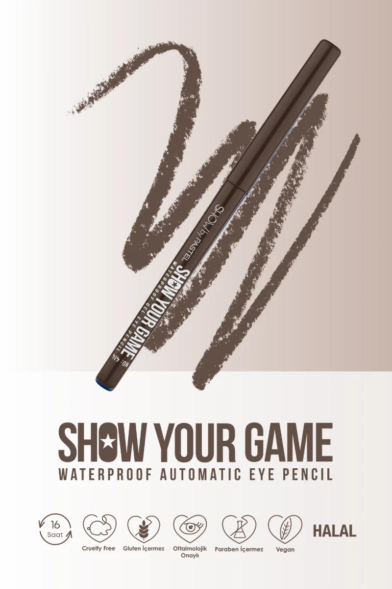 Show by PastelShow Your Game Waterproof Gel Eye Pencil - Jel Göz Kalemi 414 250520