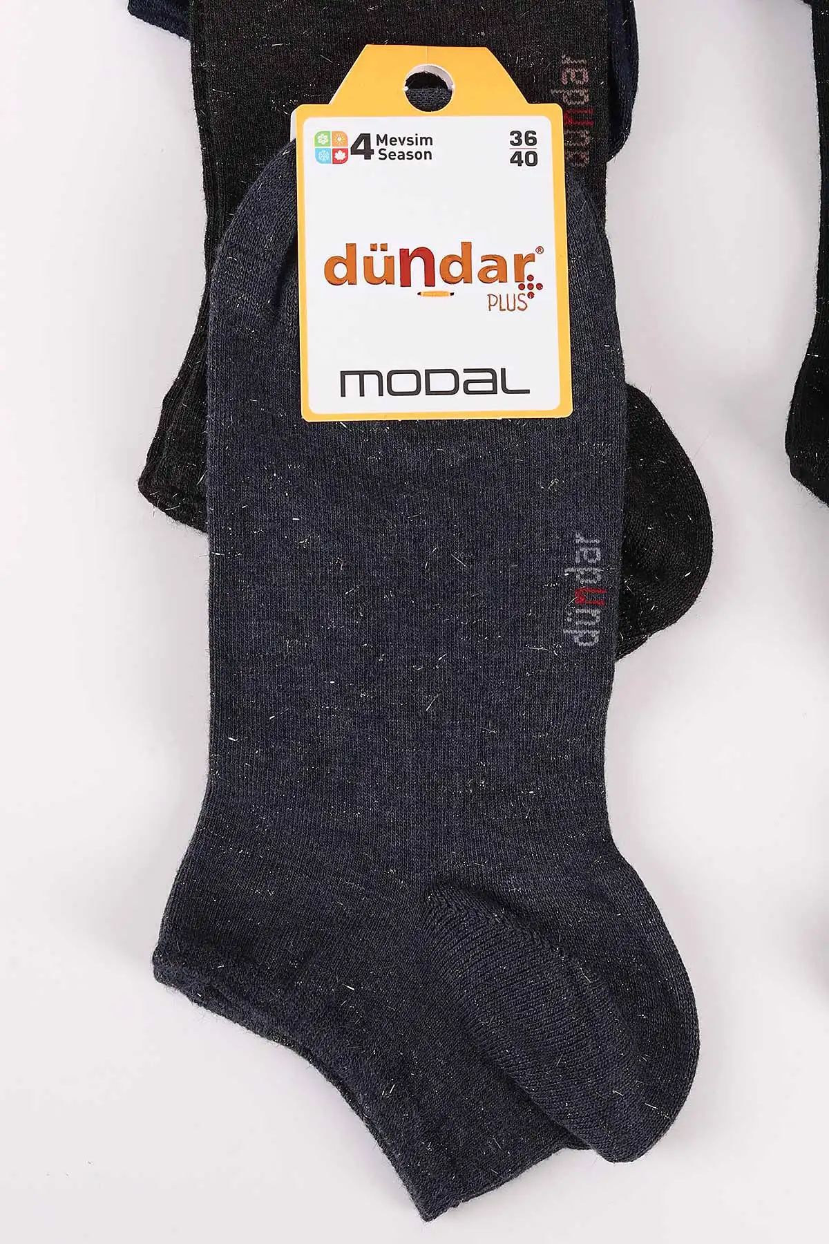 Simli 12'li Dört Mevsim Kadın Modal Soket Patik Çorap (36-40) 465564