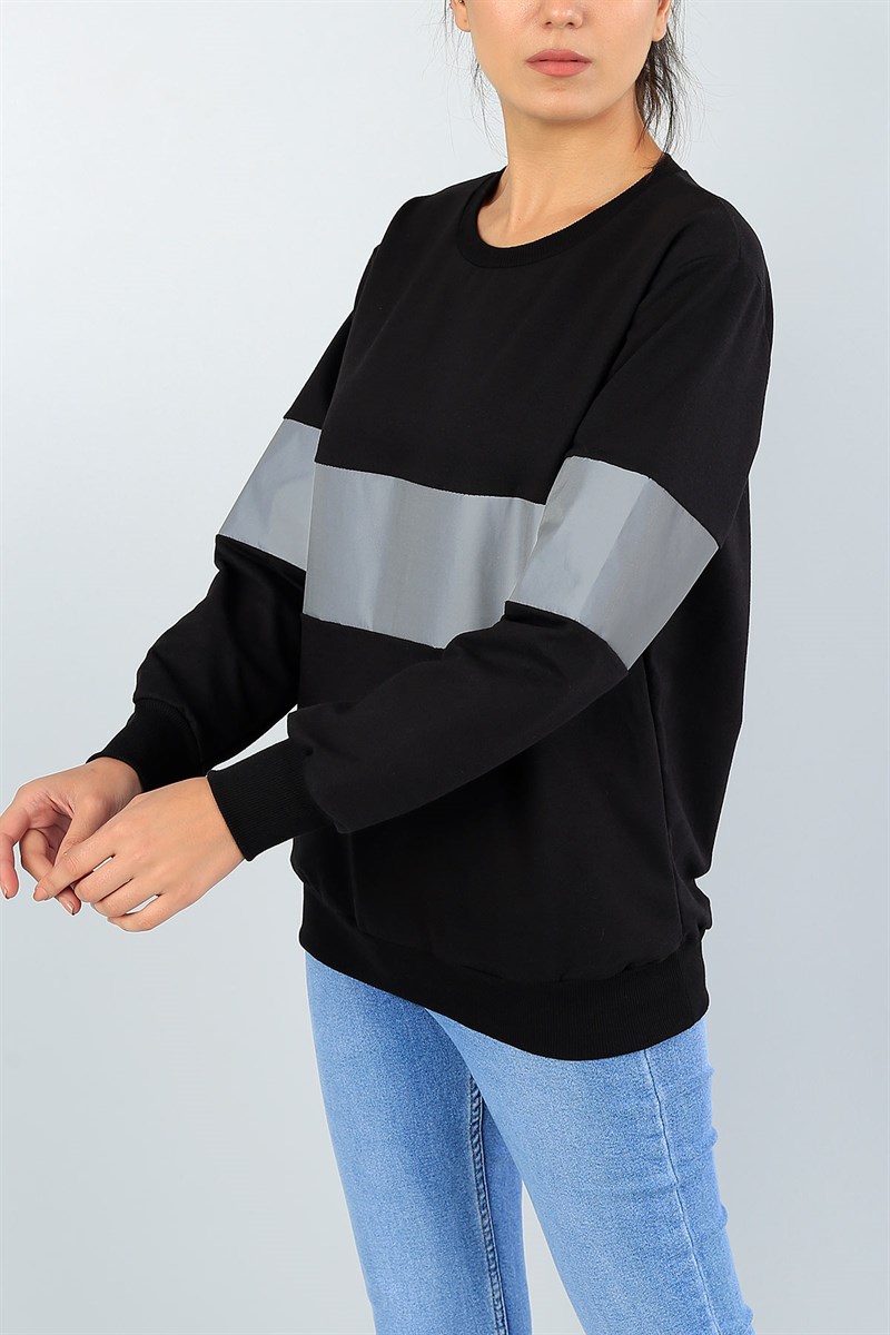 Siyah  Reflektör Bayan Sweat 39657