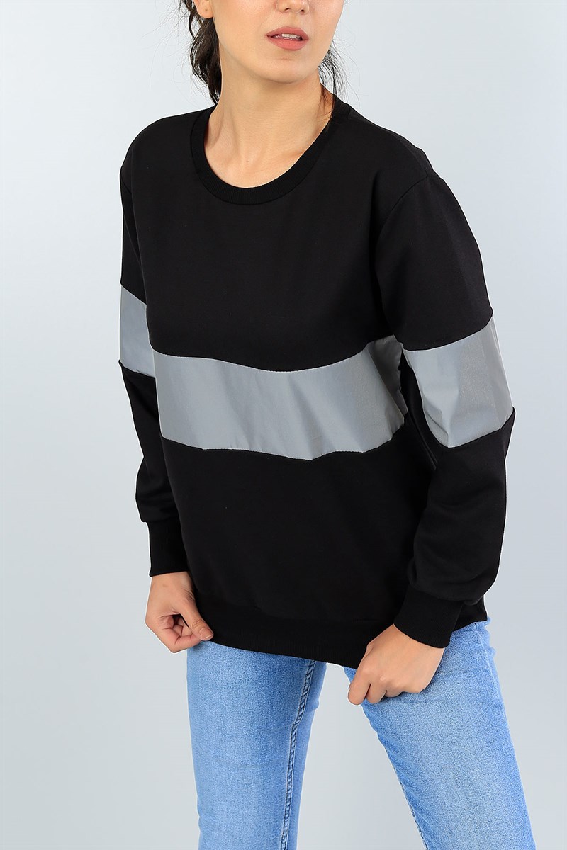 Siyah  Reflektör Bayan Sweat 39657