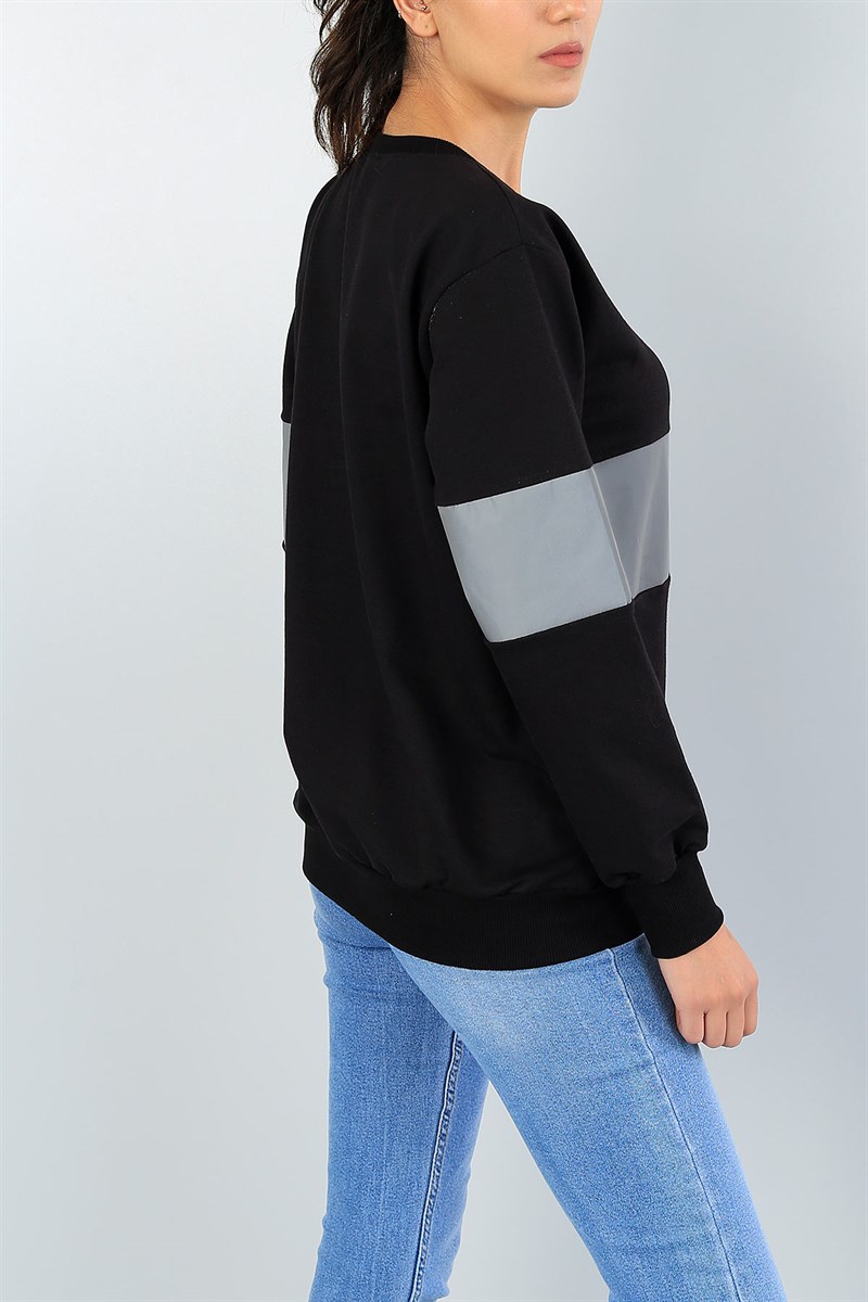 Siyah  Reflektör Bayan Sweat 39657
