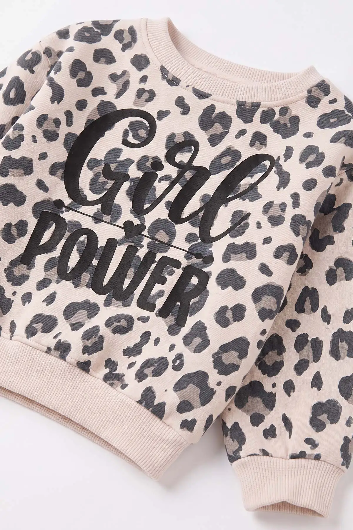 Siyah (1-5 Yaş) Girl Power Baskılı Alt Çimalı İçi Şardonlu Kız Çocuk Kışlık Takım 493959