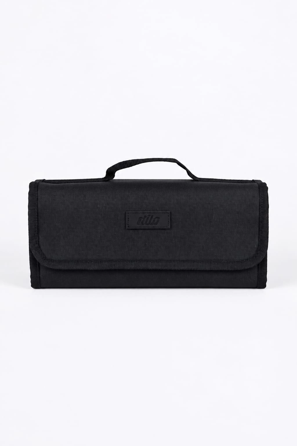 Siyah 10x25 Cm Stilo Kumaş 4 Gözlü Çantalı Kalem Kutu 489531