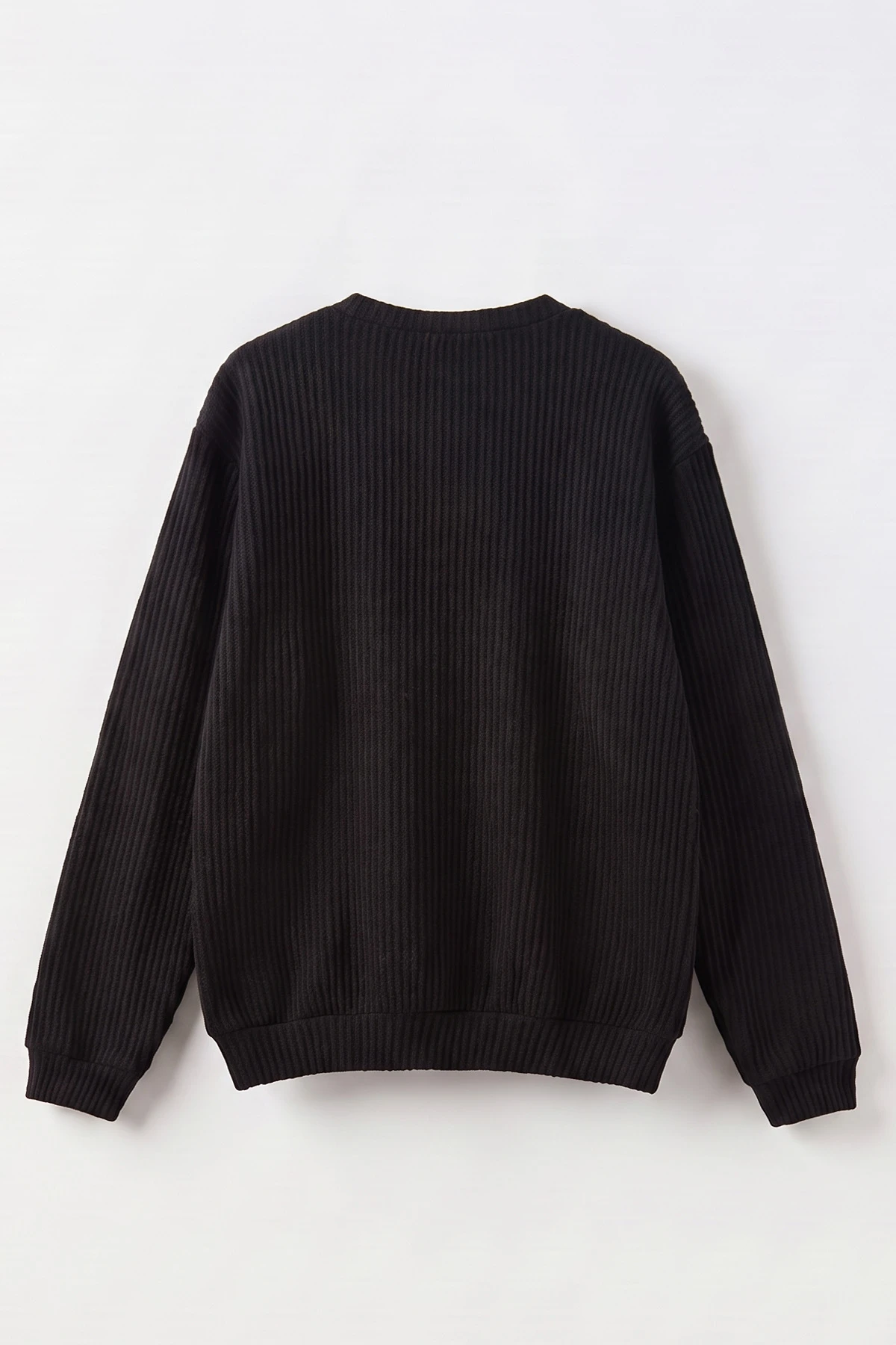 Siyah (5-16 Yaş) Kalp Nakışlı Kız Çocuk Sweatshirt 486507