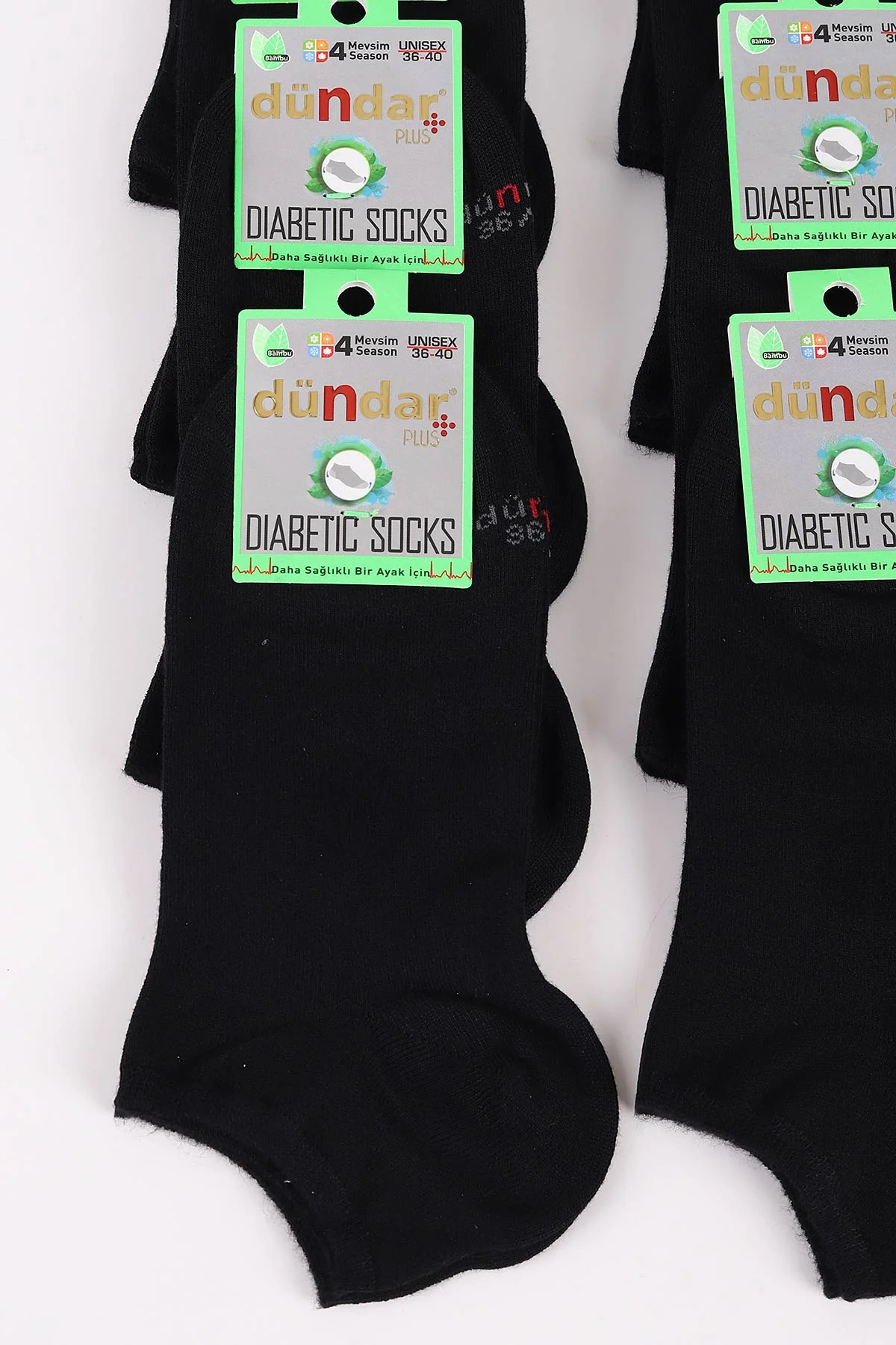 Siyah 12'li Unisex Dört Mevsim Bambu Patik Çorap (36-40) 465602