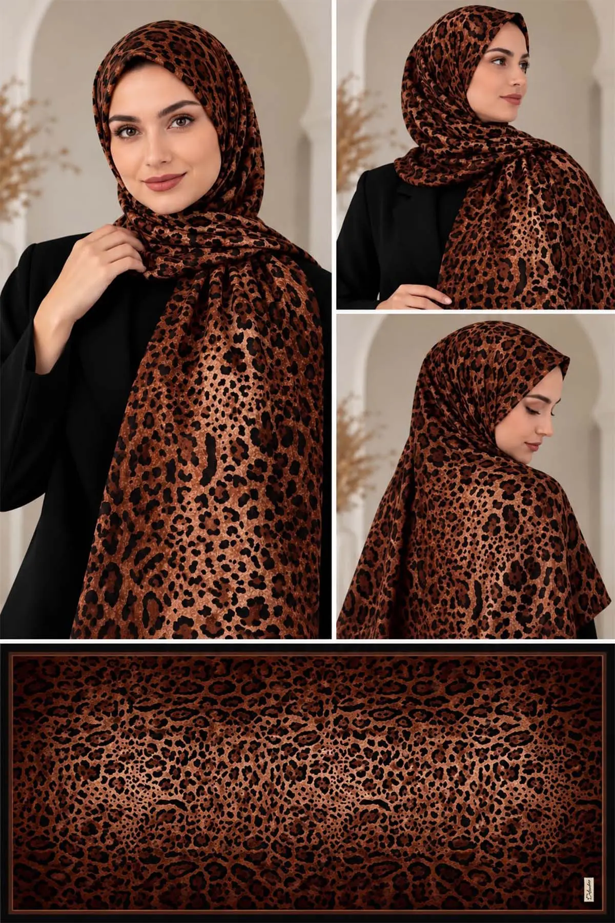 Siyah 180x70 Cm Our Fashion Dijital Baskılı Desenli Soft Şal 488574