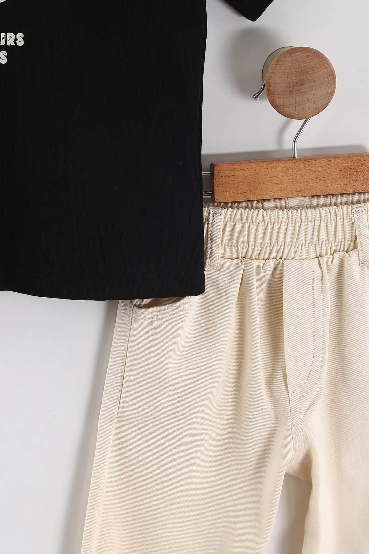 Siyah (2-10 Yaş)Baskılı Gabardin Şortlu Erkek Çocuk Takım 457403
