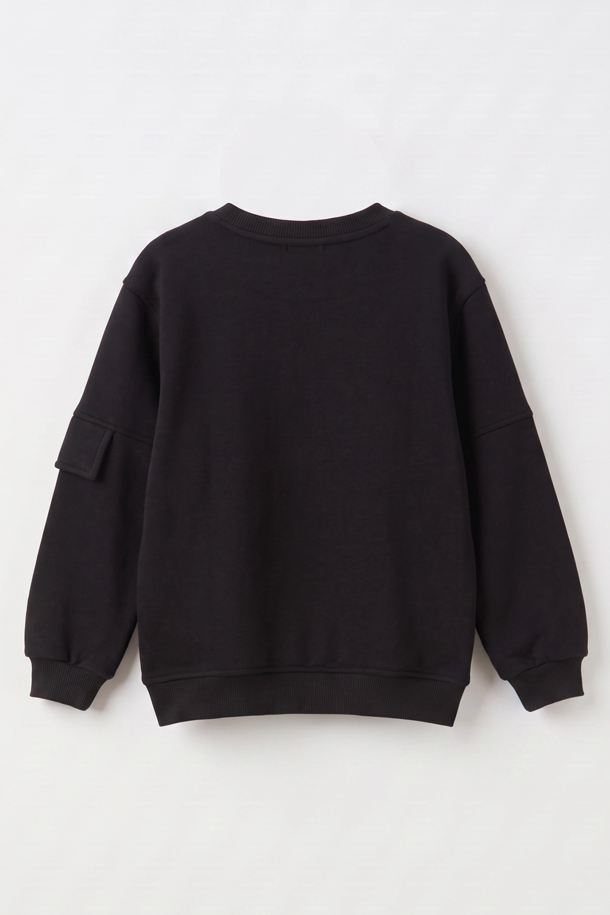 Siyah (2-12 Yaş) Confident Kabartma Baskılı 3 İp Şardonlu Erkek Çocuk Sweatshirt 486878