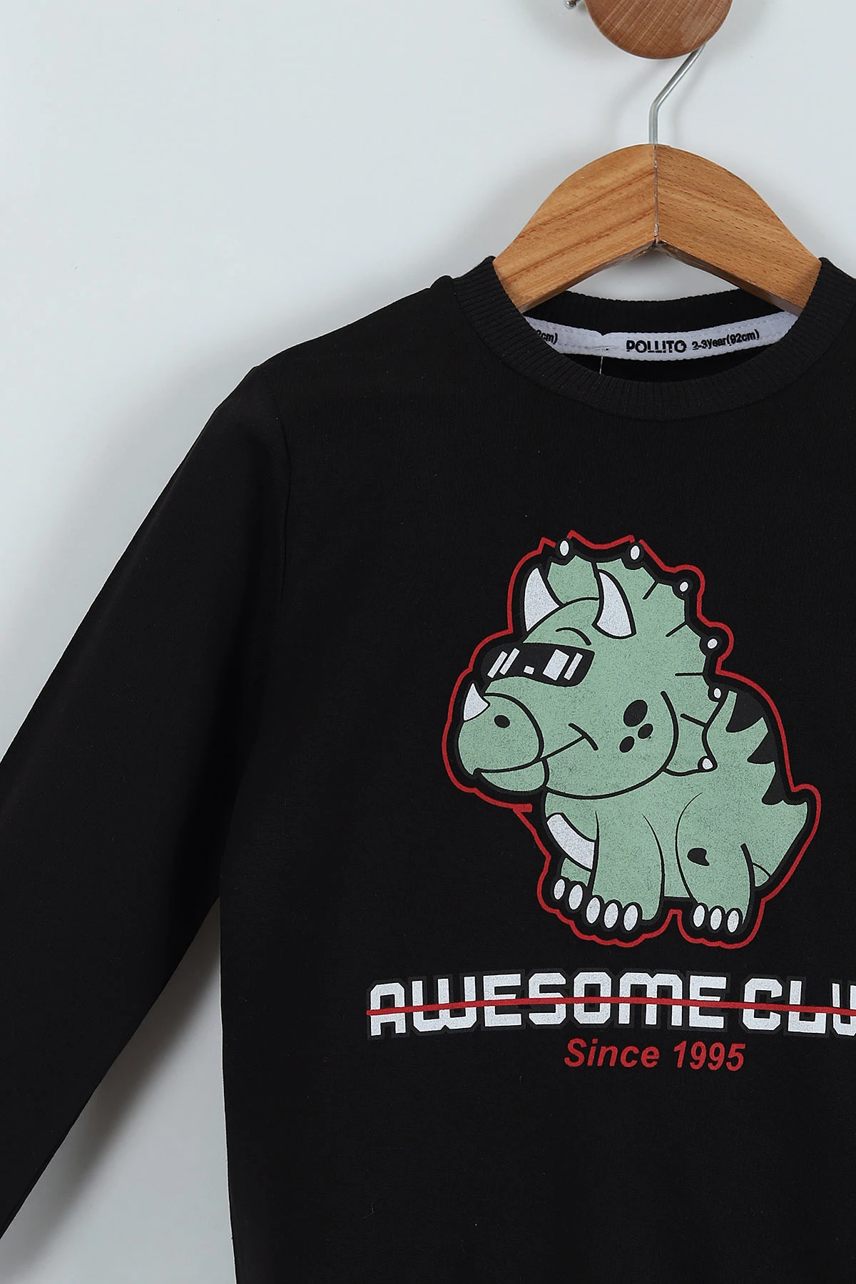 Siyah (2-5 Yaş) Dinosaur Baskılı Erkek Çocuk Takım 284223