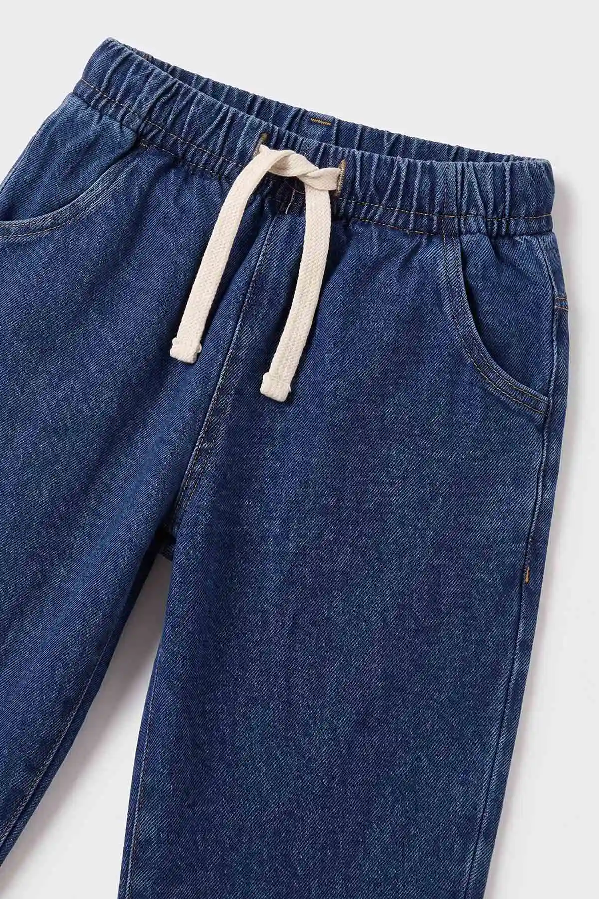 Siyah (2-5 Yaş)Yakalı Düğmeli Kot Pantolonlu Erkek Çocuk Takım 478977