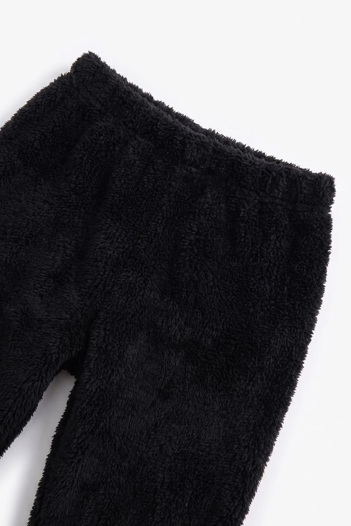 Siyah (2-7 Yaş) Love Nakışlı Kapüşonlu Peluş Kız Çocuk Kışlık Takım 483209