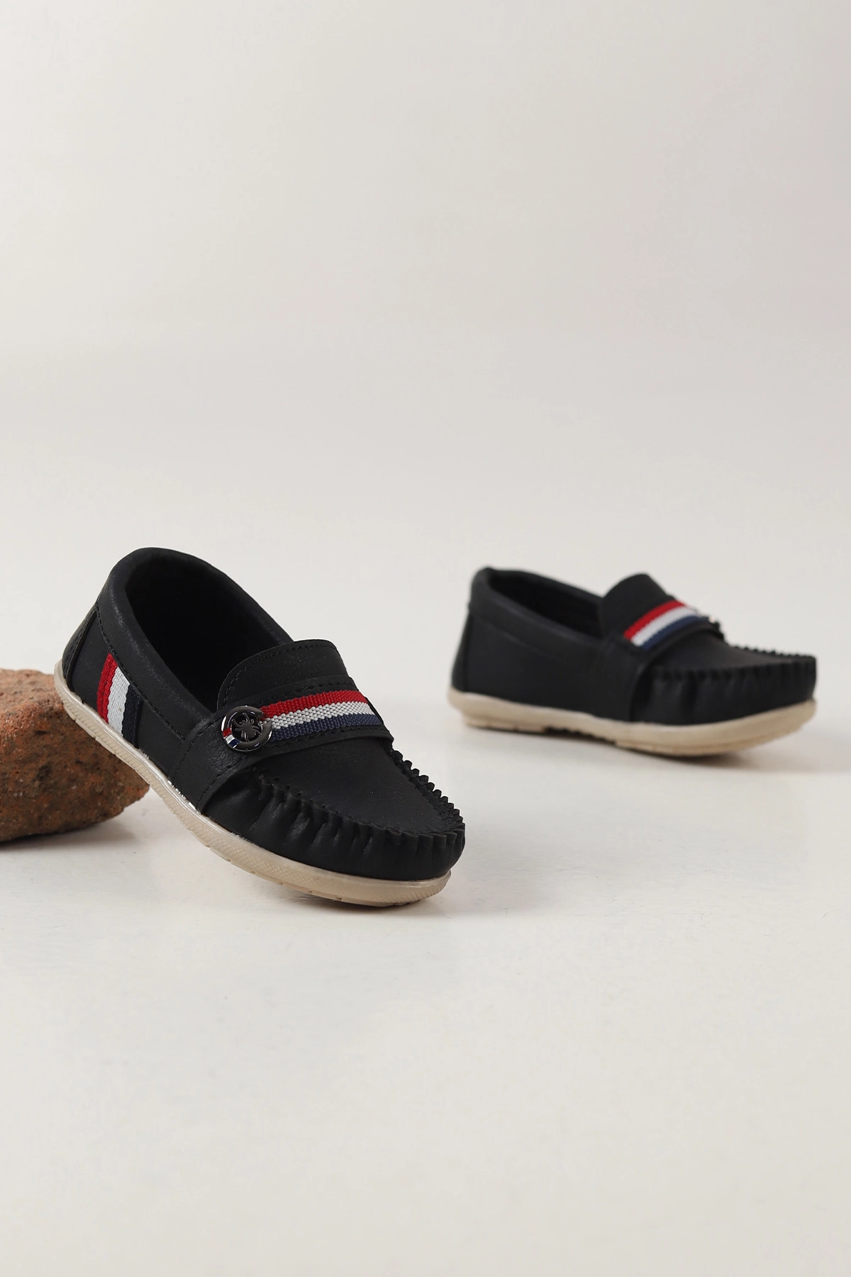 Siyah ( 21 - 24 ) Erkek Bebek Loafer Ayakkabı 463229