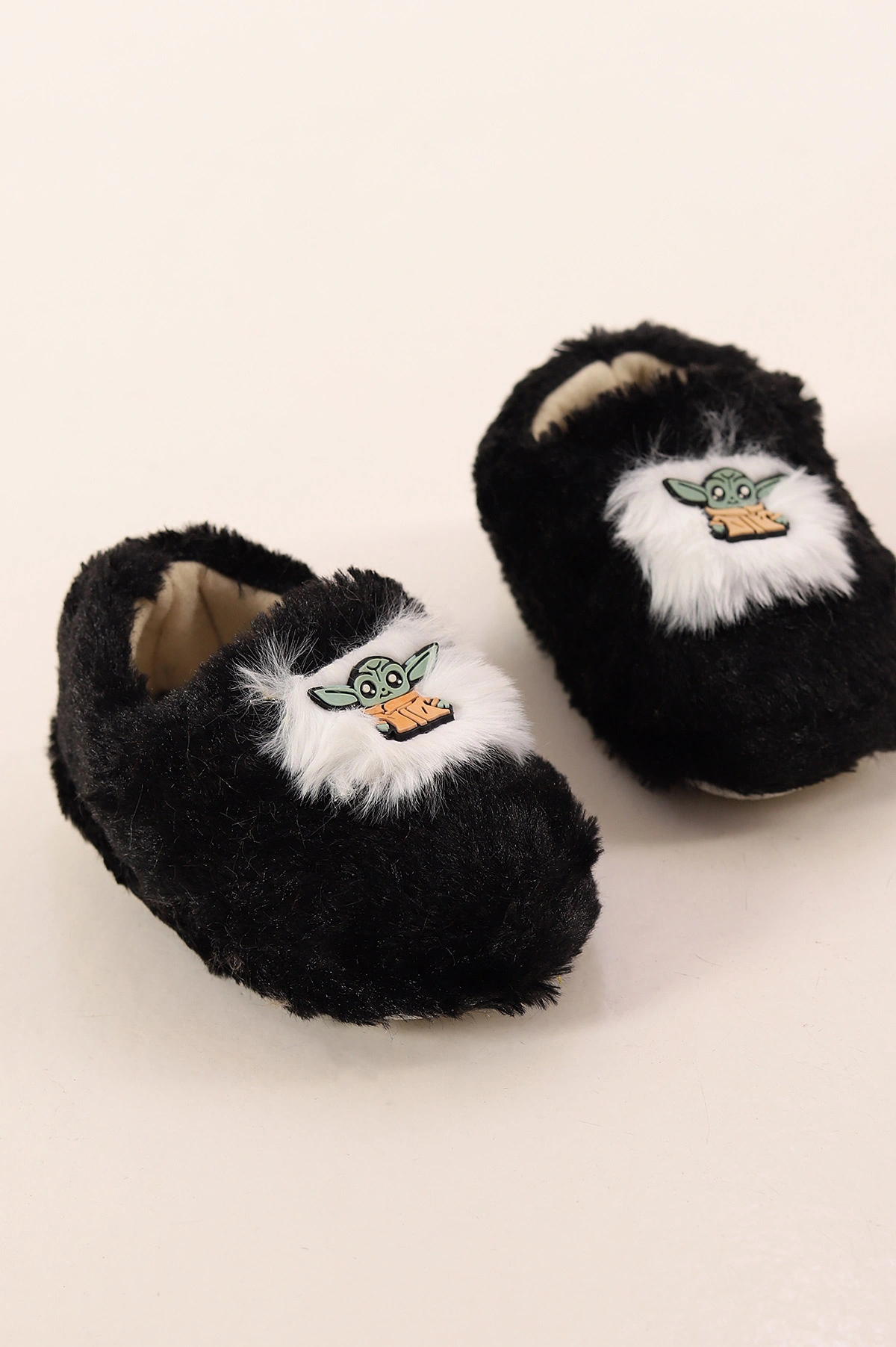 Siyah ( 25 - 30 ) Peluş Figürlü Kız Çocuk Panduf 392834