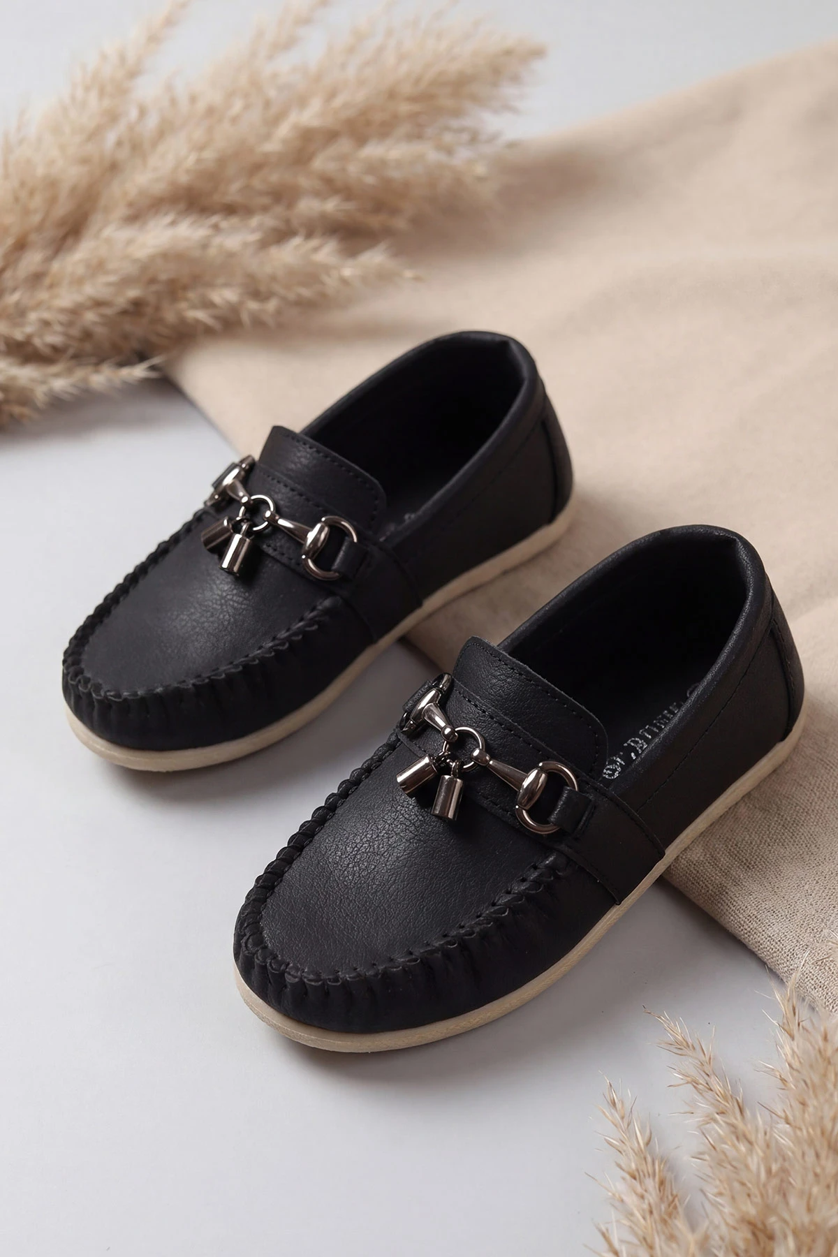 Siyah ( 25 - 30 ) Toka Detaylı Erkek Çocuk Loafer Ayakkabı 463220