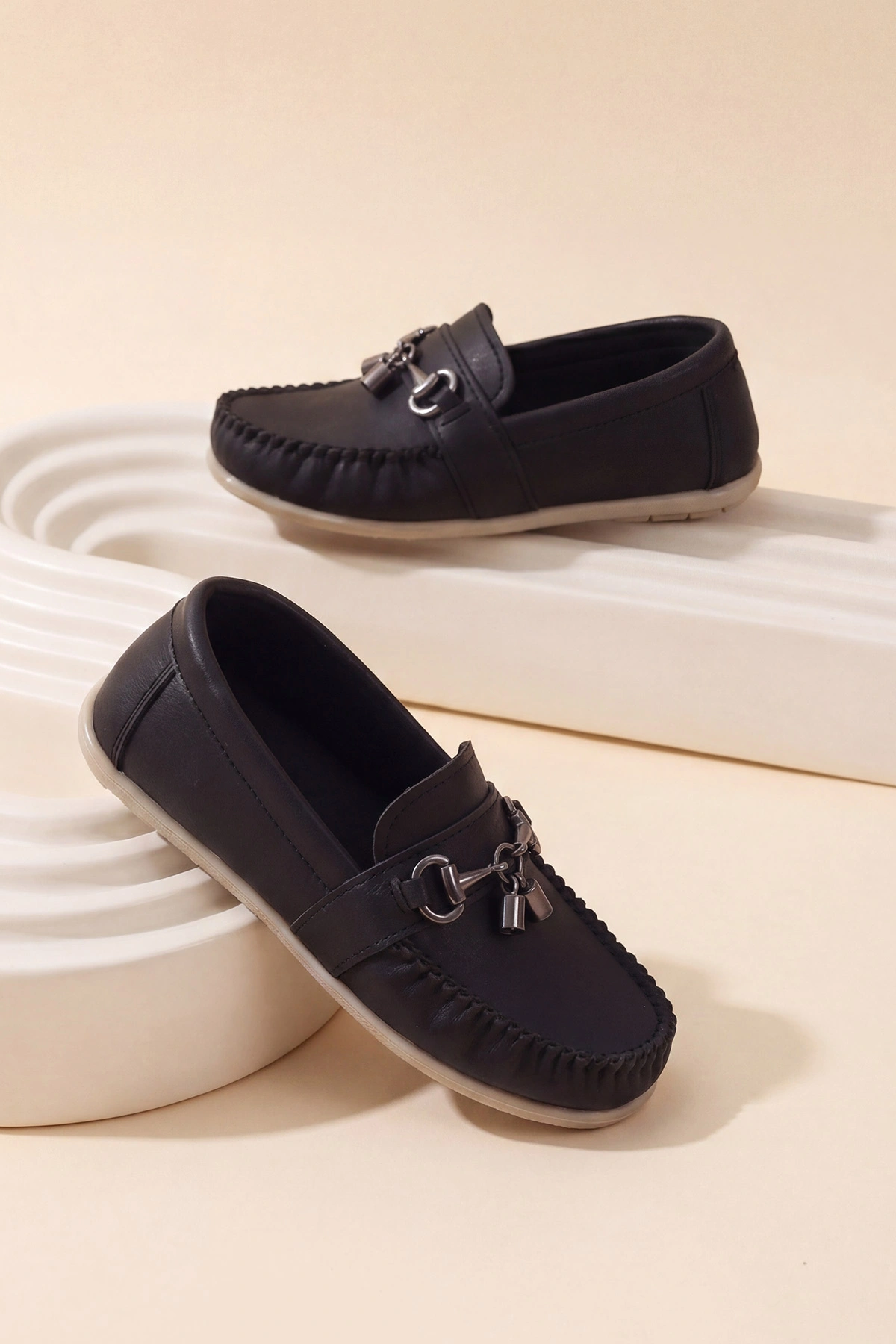 Siyah ( 25 - 30 ) Toka Detaylı Erkek Çocuk Loafer Ayakkabı 463220