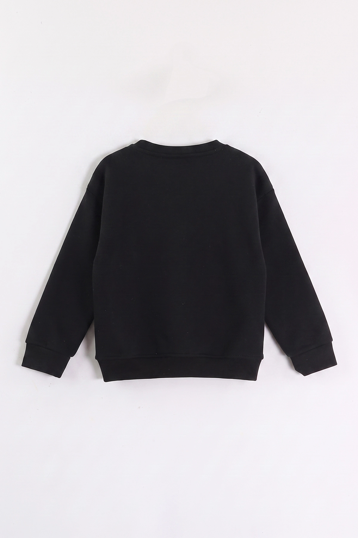 Siyah (3-12 Yaş) Süzene Toplu Nakışlı Erkek Çocuk Swatshirt 473802