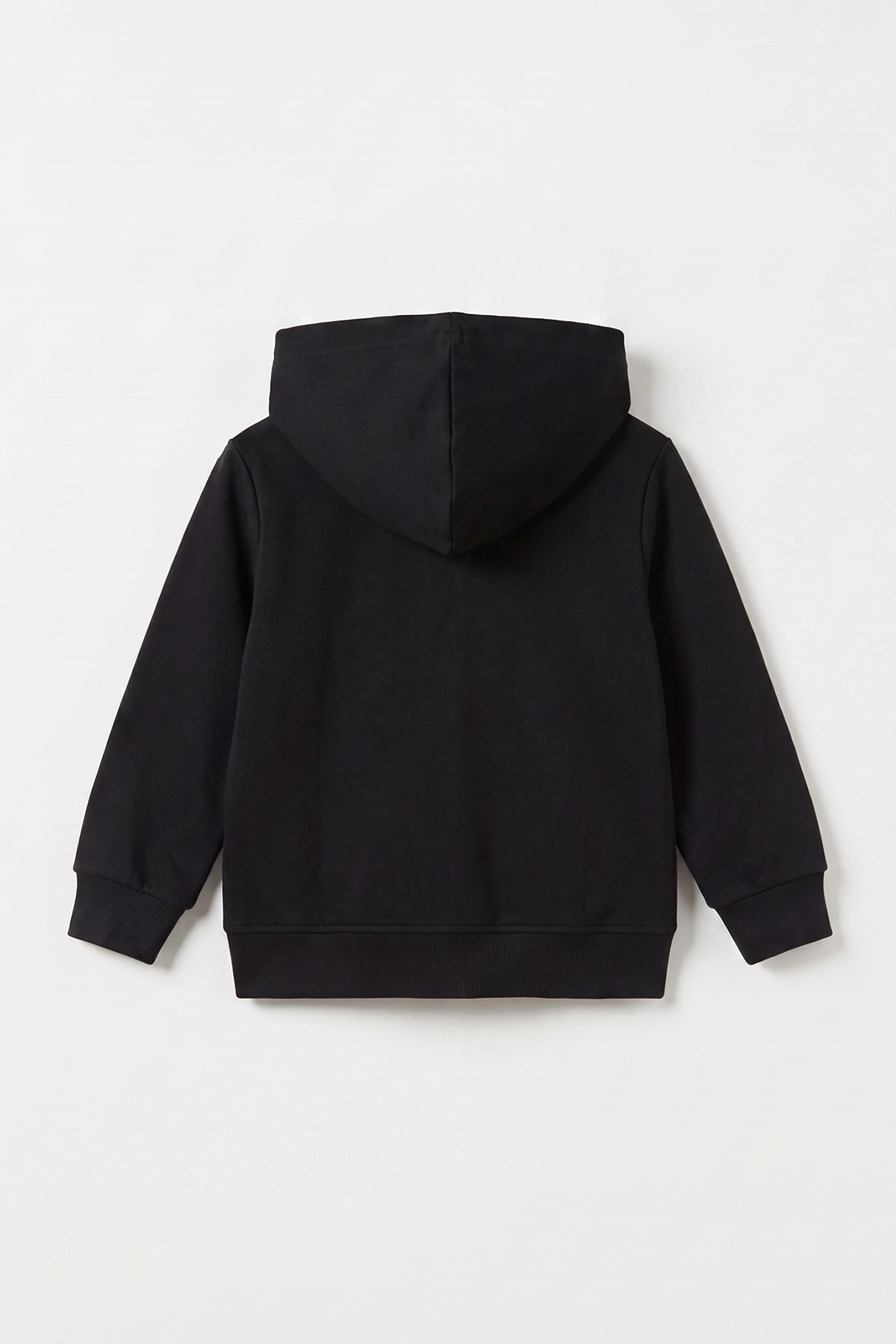Siyah (3-12 Yaş)Nakışlı ve Kapüşonlu 3 İp Şardonlu Erkek Çocuk Sweatshirt 478631