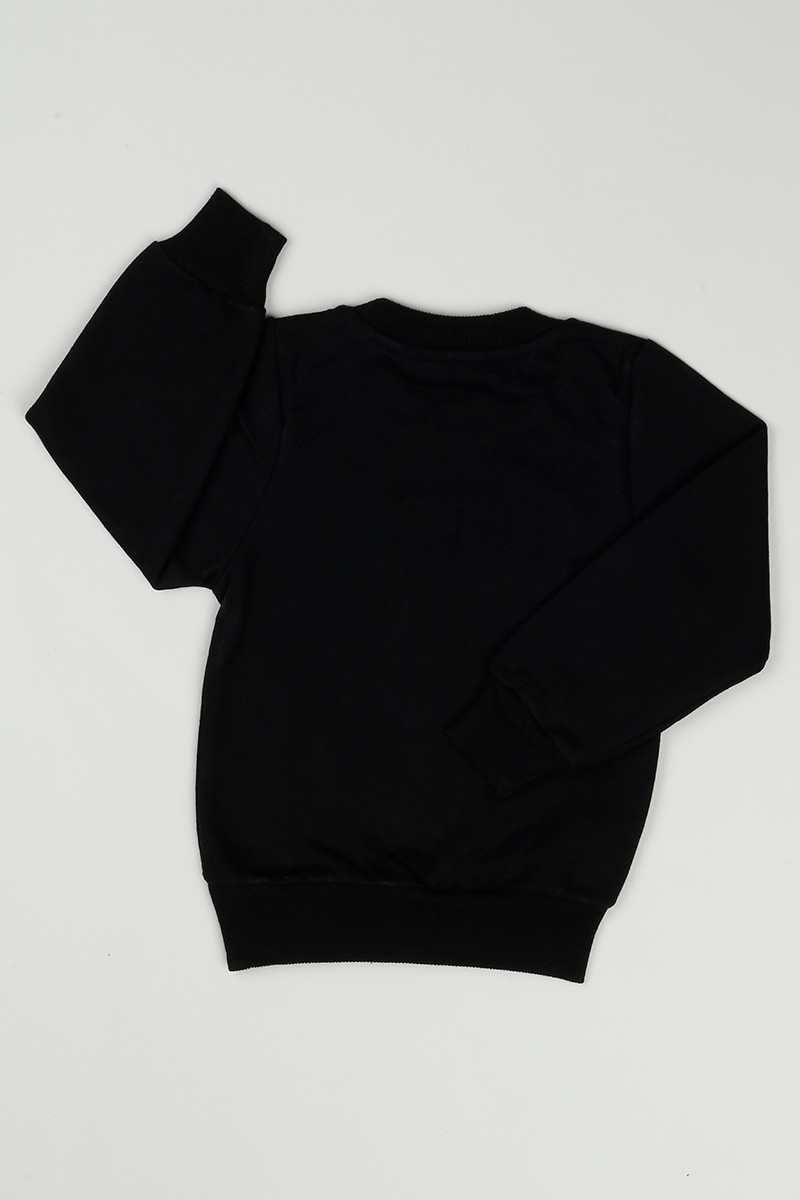 Siyah (3-6 Yaş) Cool Baskılı Erkek Çocuk Sweatshirt 88874