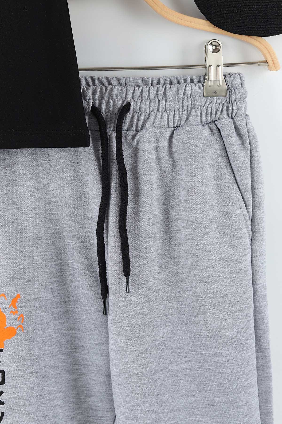 Siyah (3-7 Yaş) Tokyo Baskılı Erkek Çocuk Takım 165955