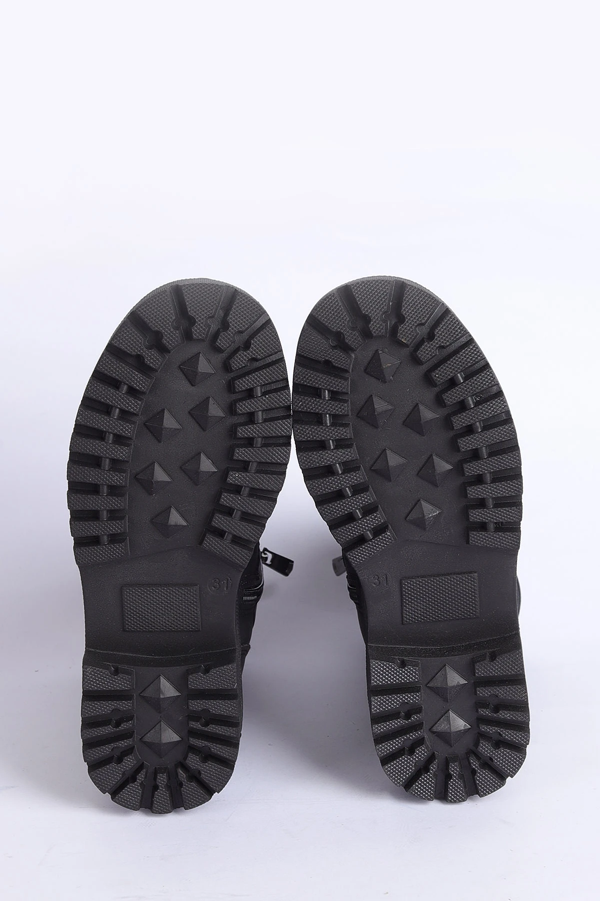 Siyah (31-35 Filet) Bağcıklı Fermuarlı Süet Kız Çocuk Bot 310801