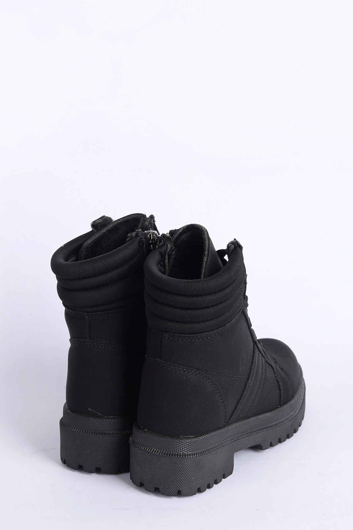 Siyah (31-35 Filet) Bağcıklı Fermuarlı Süet Kız Çocuk Bot 310801