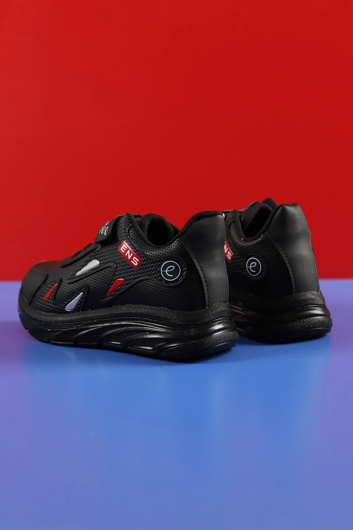 Siyah (31-35 Filet) Baskılı Kalın Taban Cırtlı Erkek Çocuk Spor Ayakkabı 228005