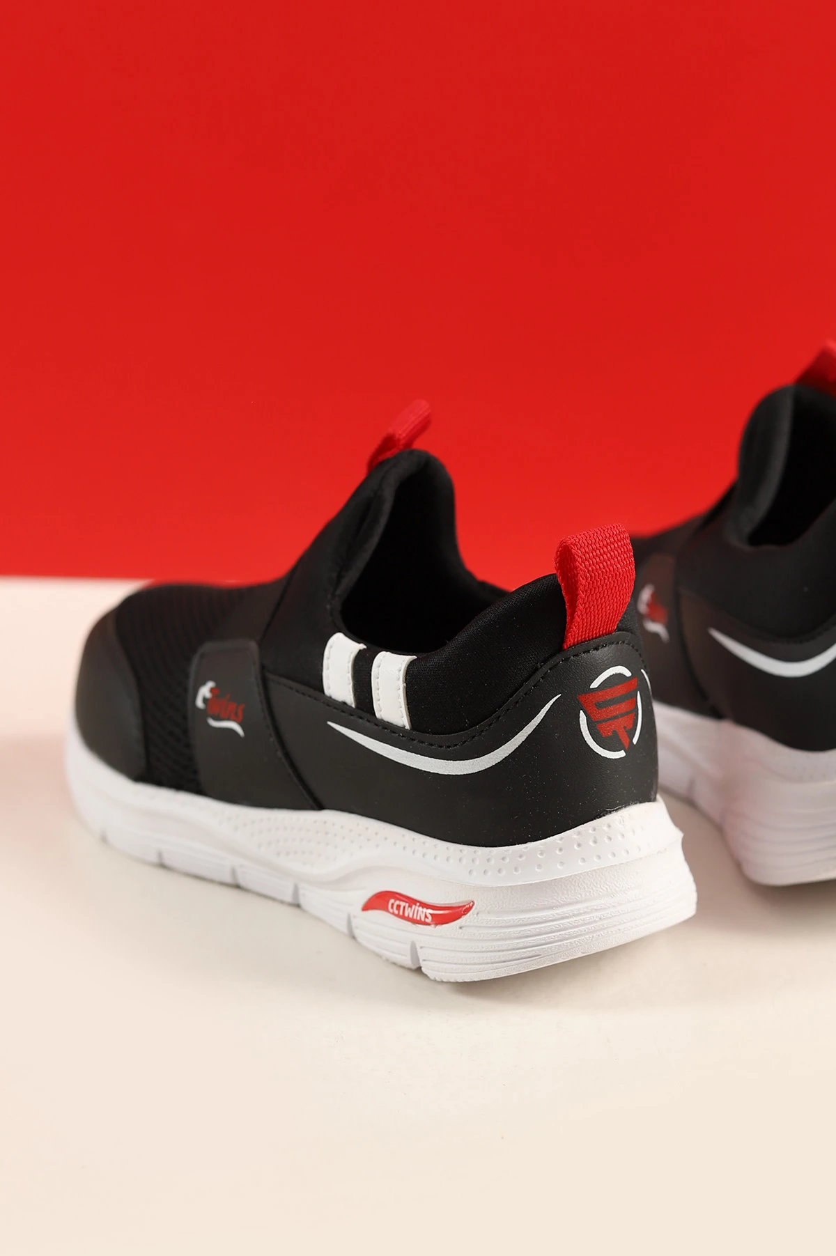Siyah (31-35 Filet) Twins Baskılı Triko Bağcıksız  Çocuk Spor Ayakkabı 257282