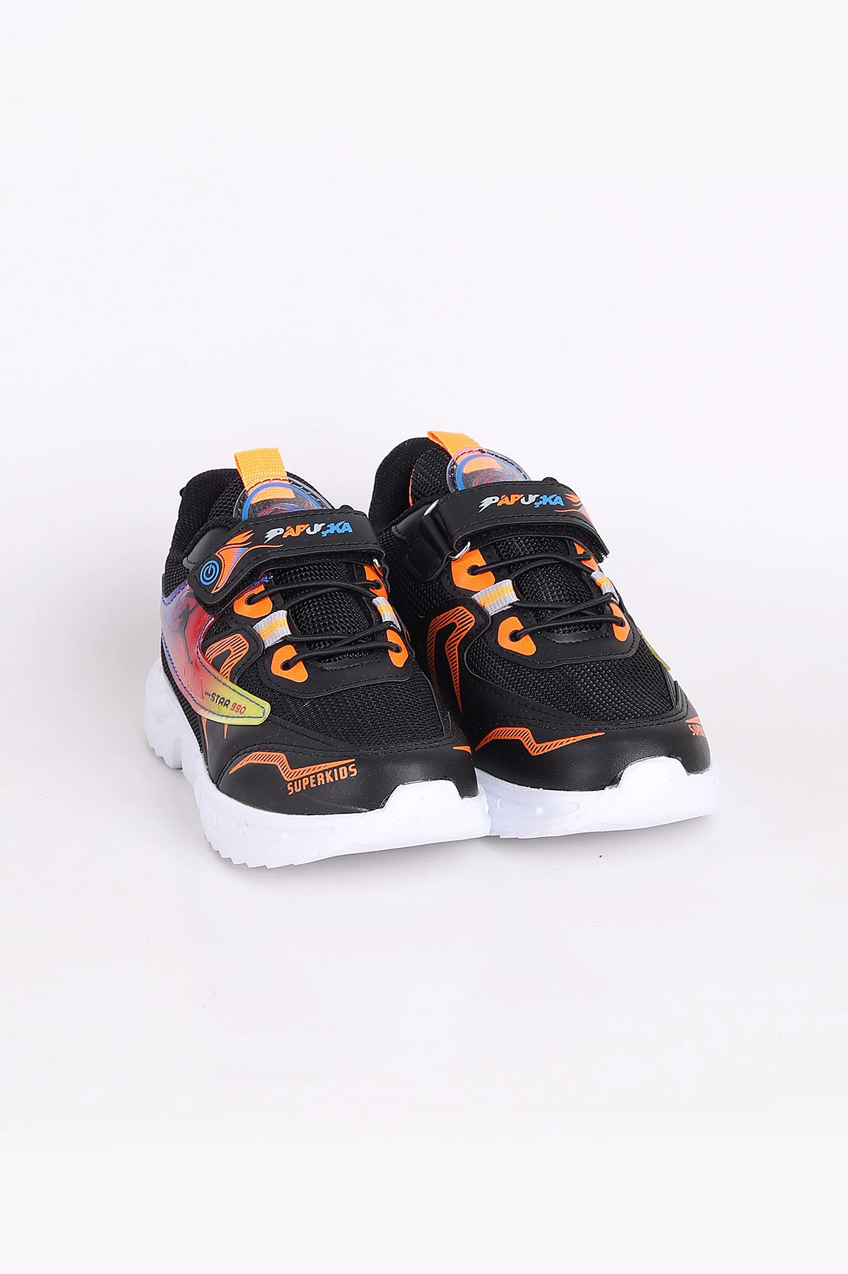 Siyah (31-35 Filet)Kalın Taban Cırtlı Çocuk Spor Ayakkabı 346777