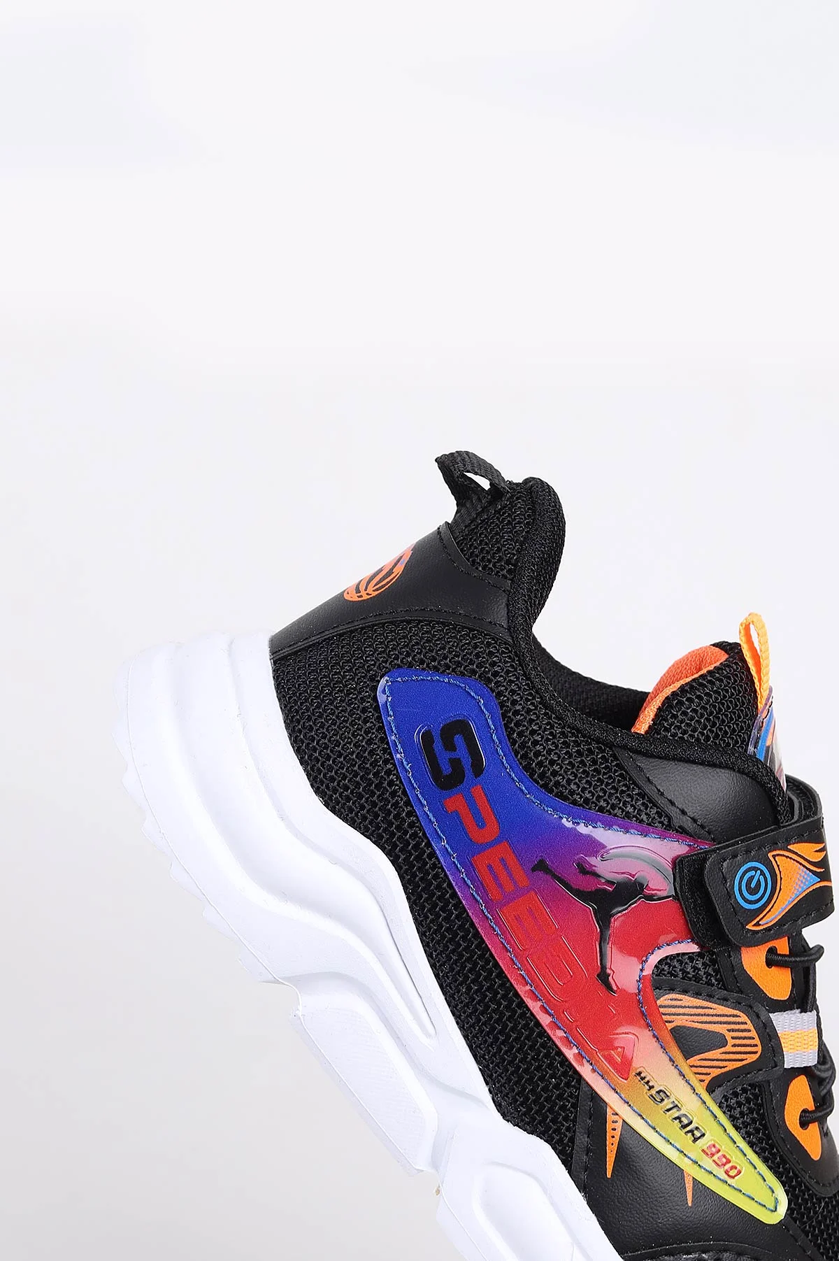 Siyah (31-35 Filet)Kalın Taban Cırtlı Çocuk Spor Ayakkabı 346777