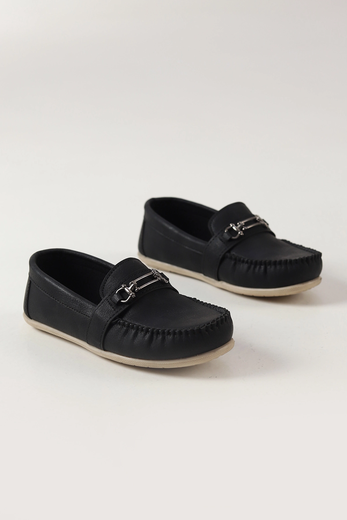 Siyah ( 31 - 36 ) Toka Detaylı Erkek Çocuk Loafer Ayakkabı 463206