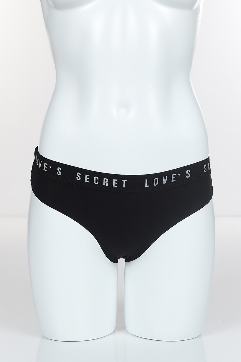 Siyah 3909 Bikini Pamuk Lazer Bel Spor Lastikli Külot 101902