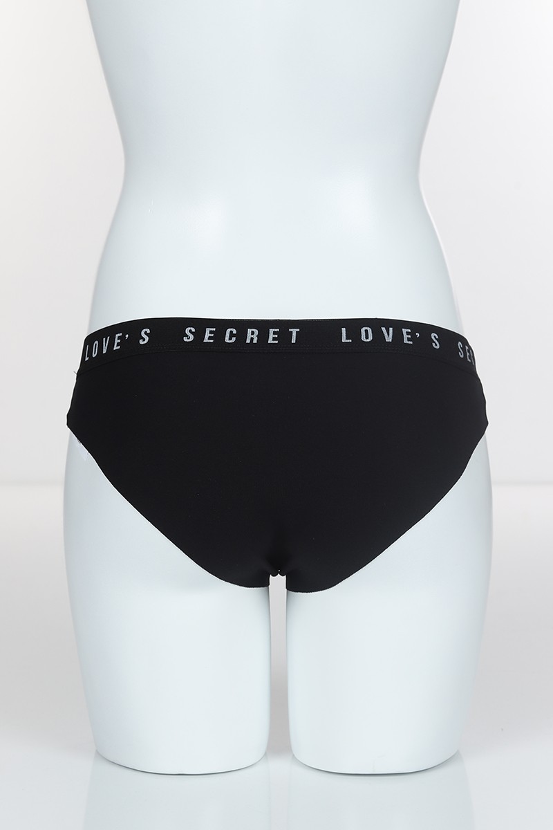 Siyah 3909 Bikini Pamuk Lazer Bel Spor Lastikli Külot 101902