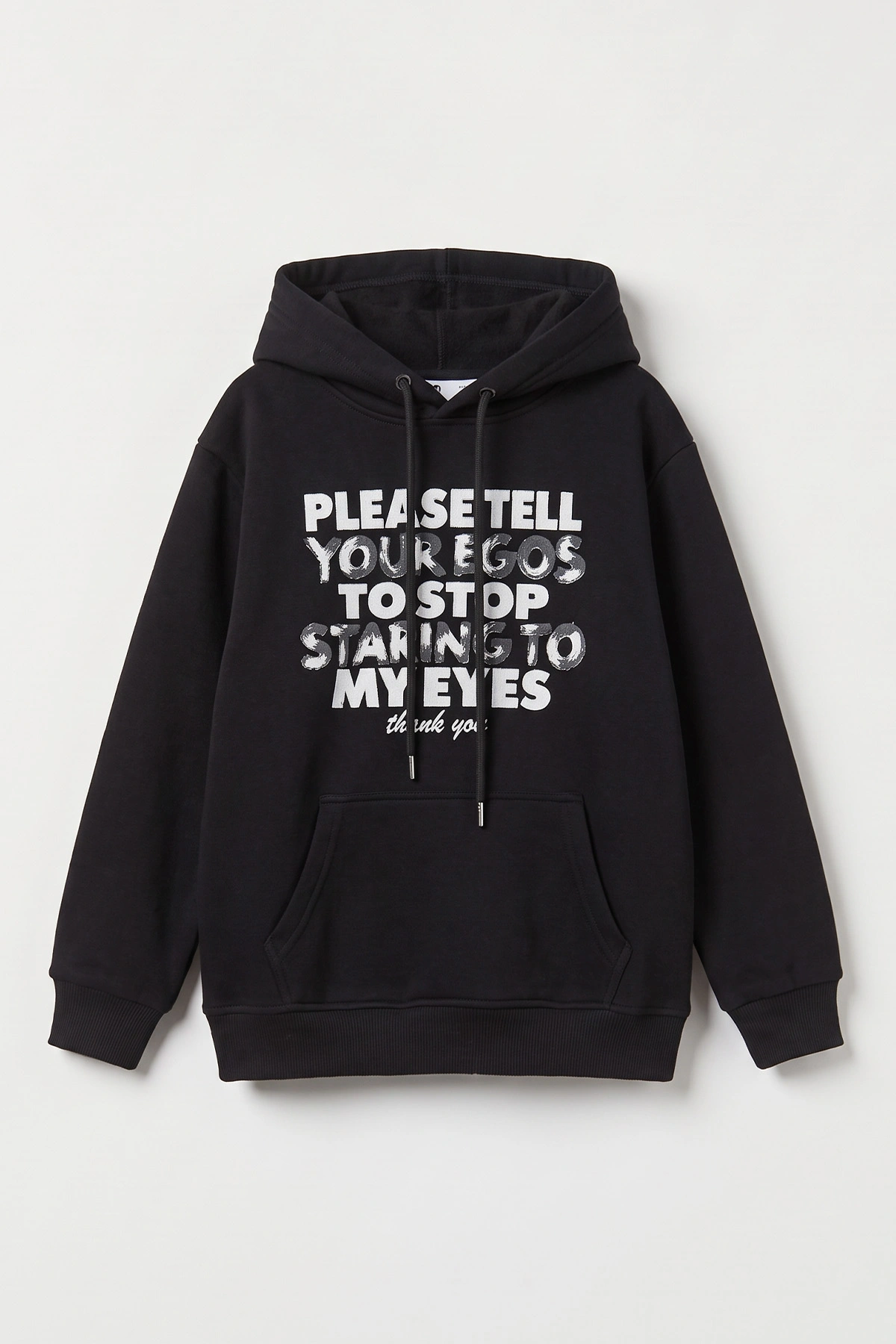 Siyah (4-12 Yaş) Baskılı Kapüşonlu ve Kanguru Cepli 3 İp Şardonlu Erkek Çocuk Sweatshirt 496861