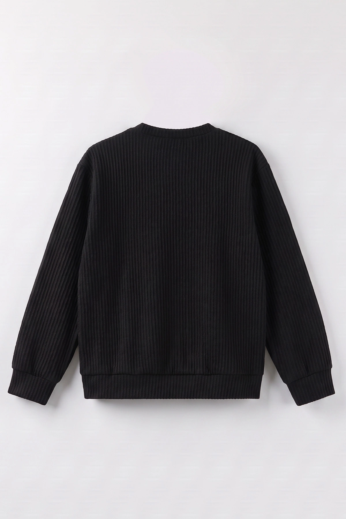 Siyah (4-12 Yaş) İncili Fiyonk Nakışlı Kız Çocuk Sweat 485495
