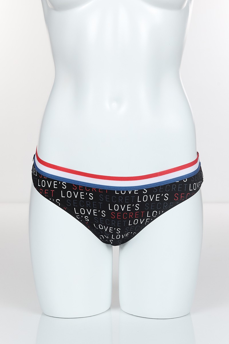 Siyah 4309 Bikini Pamuk Lave Secret Baskılı Külot 101797