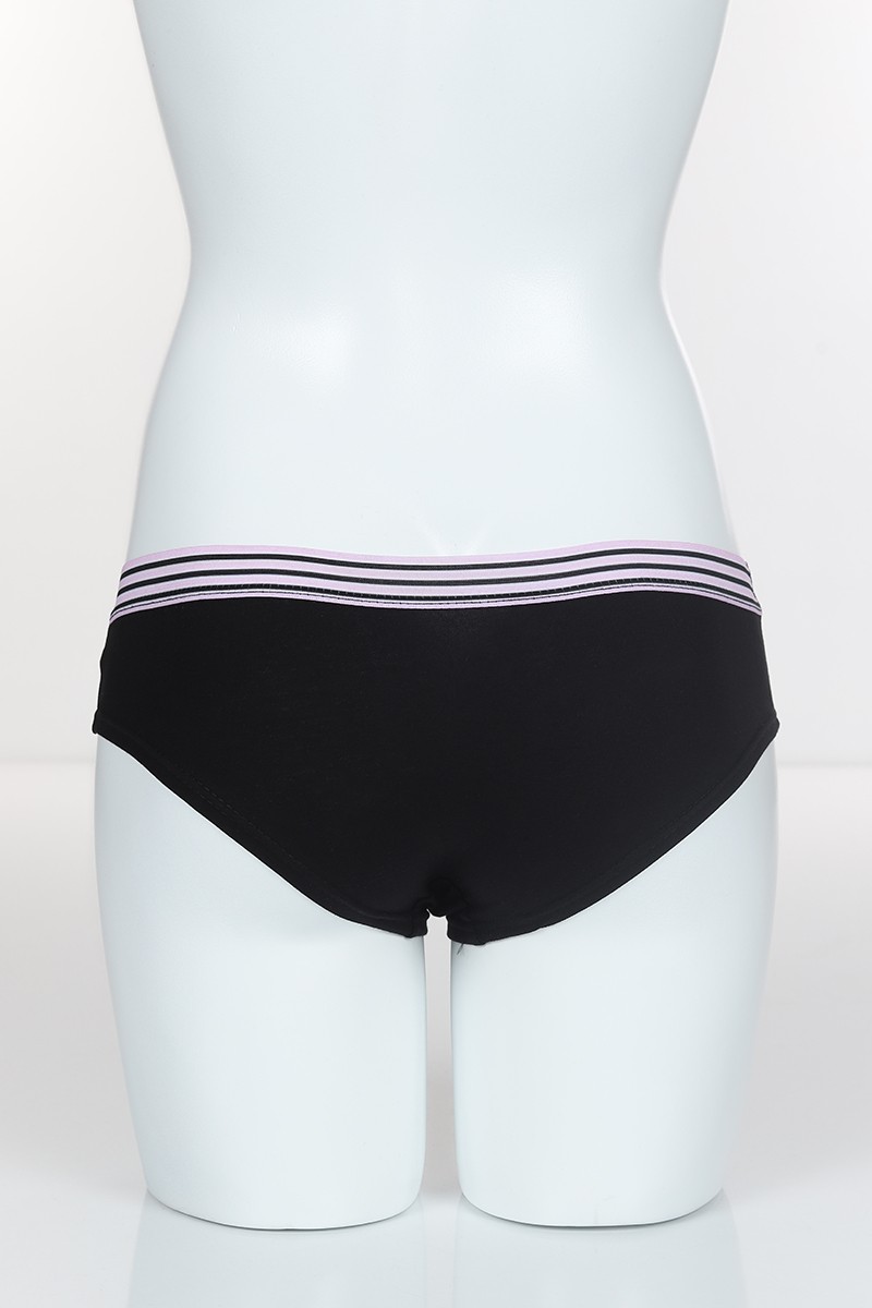 Siyah 4317 Hip Boxer Pamuk Love Baskılı Külot 102251