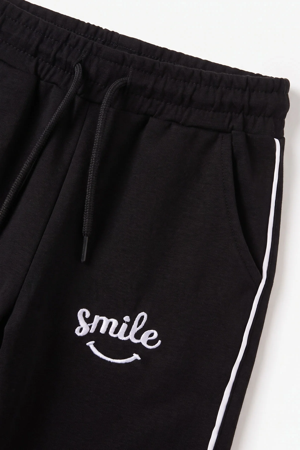 Siyah (5-10 Yaş) Smile Nakışlı Stoperli Oysho Kız Çocuk Takım 482256