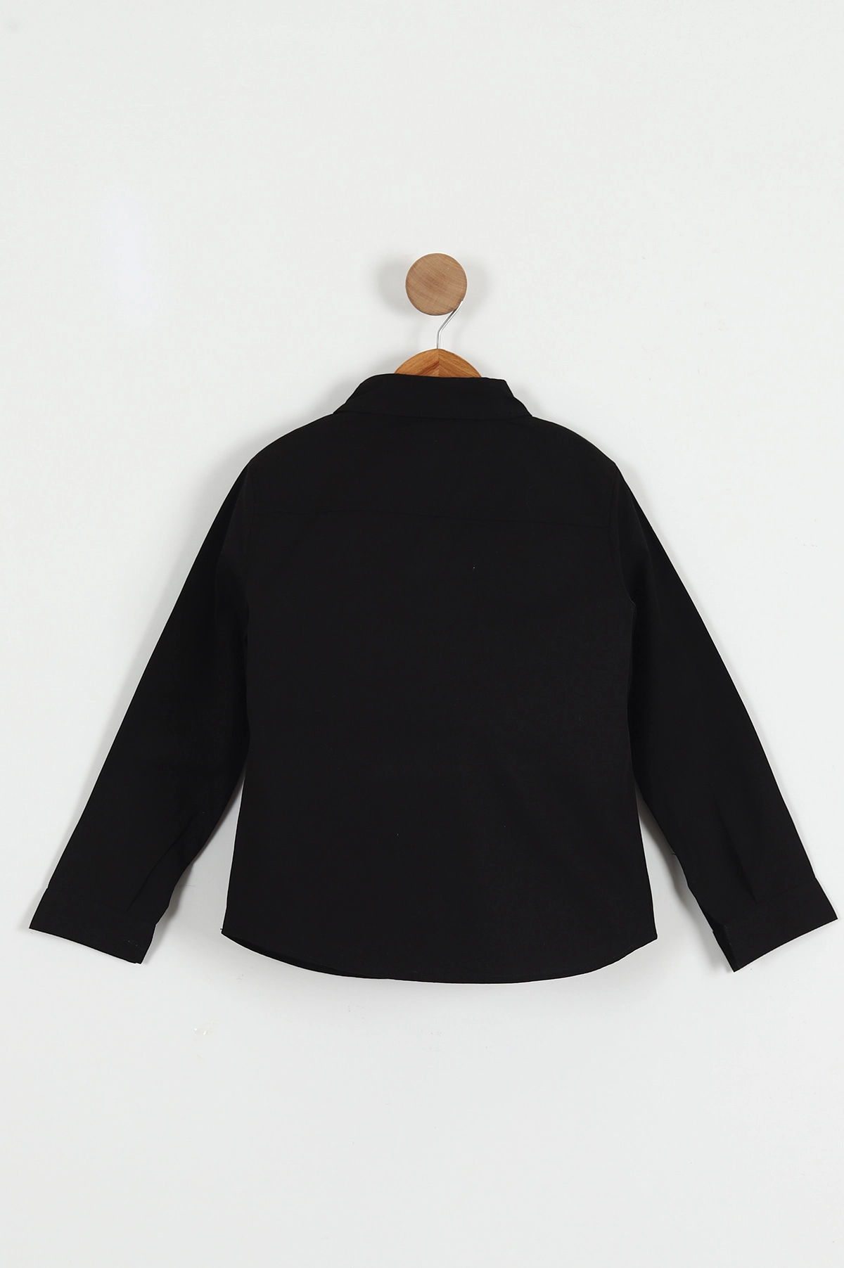 Siyah (5-14 Yaş)Basic Poplin Erkek Çocuk Gömlek 427471