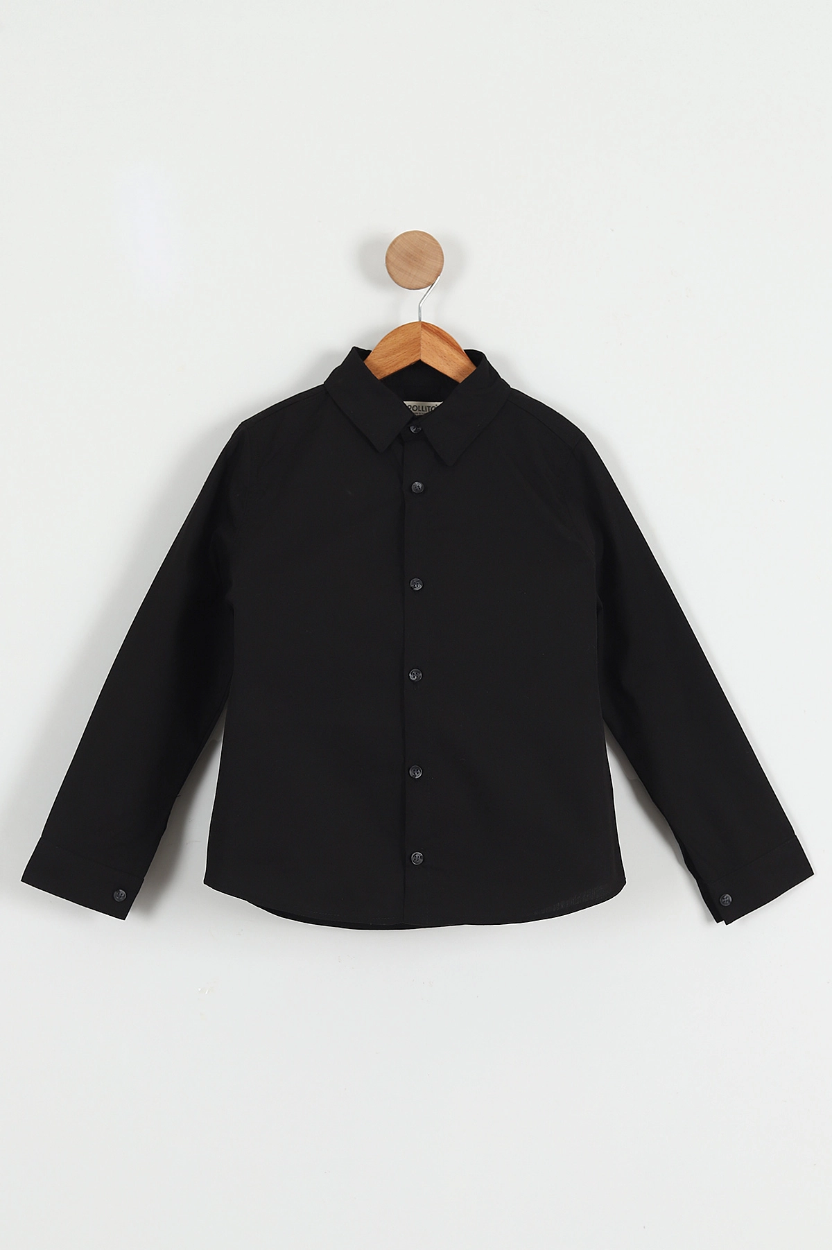 Siyah (5-14 Yaş)Basic Poplin Erkek Çocuk Gömlek 427471