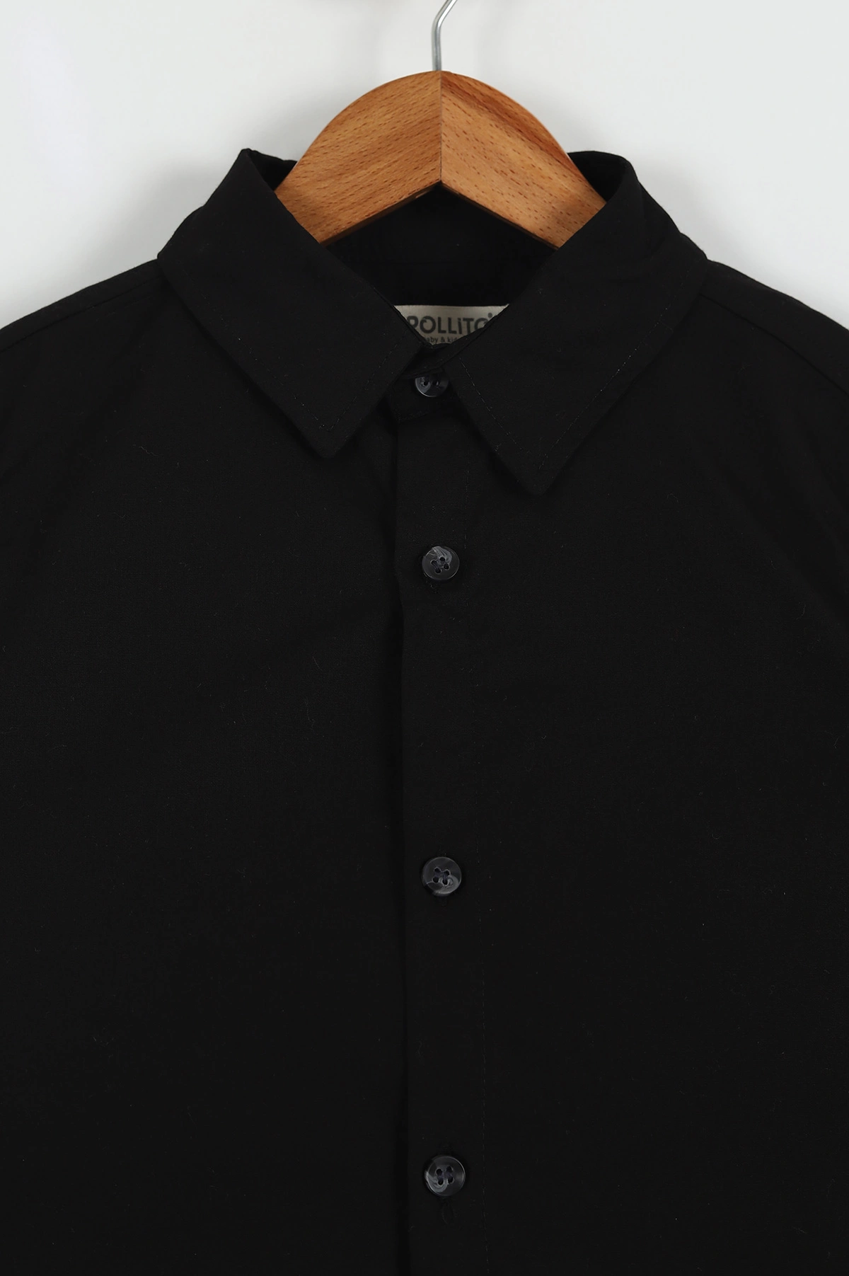 Siyah (5-14 Yaş)Basic Poplin Erkek Çocuk Gömlek 427471